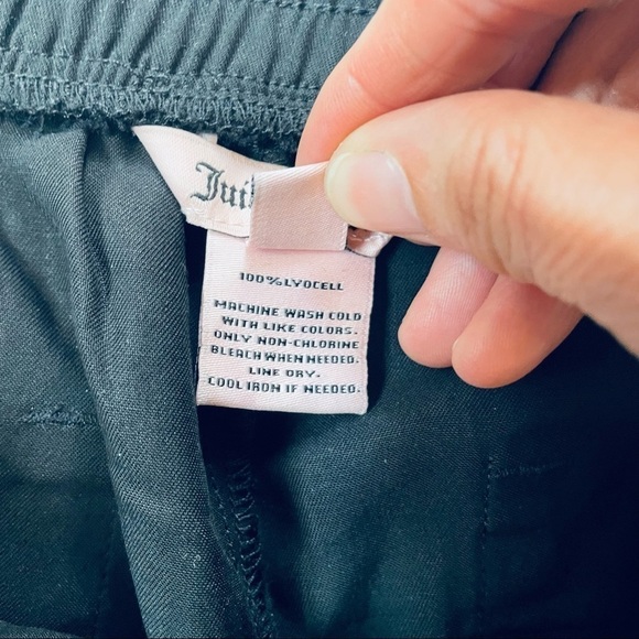 Juicy Couture Black Elastic Waist Tie Shorts Lyocell Medium - Picture 4 of 7